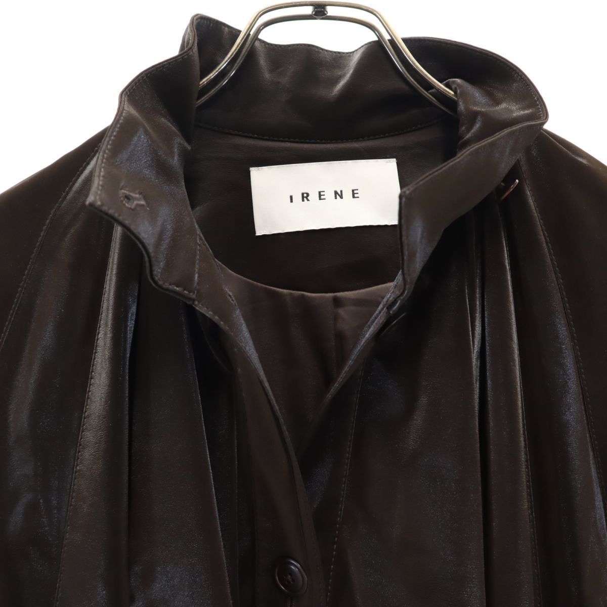 アイレネ フェイク レザーコート 36 ブラウン系 IRENE ジャケット