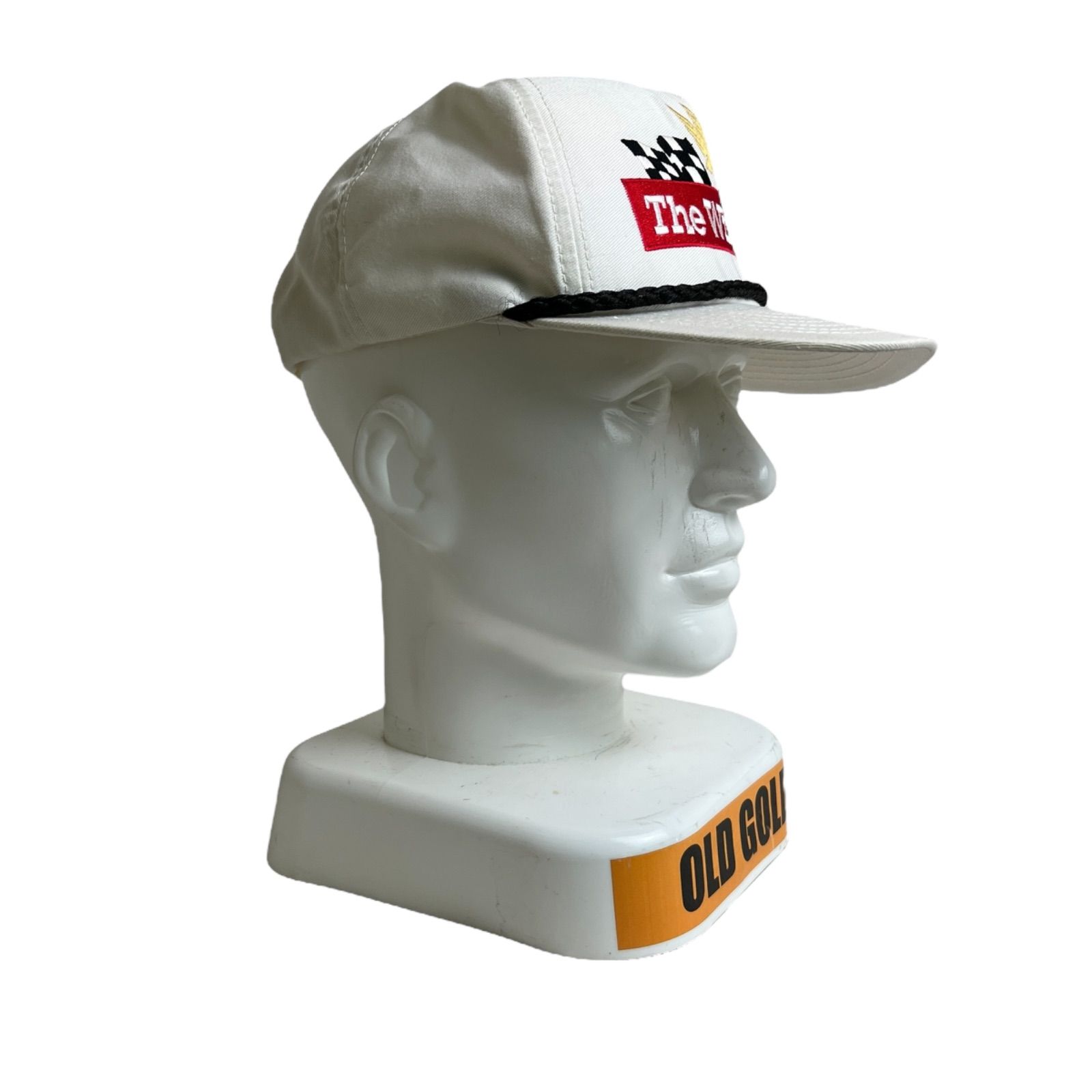 キャップ 帽子 アメリカ製 80-90 s Winston ウィンストン ビンテージトラッカーキャップ 刺繍ロゴ タバコ ホワイト 白