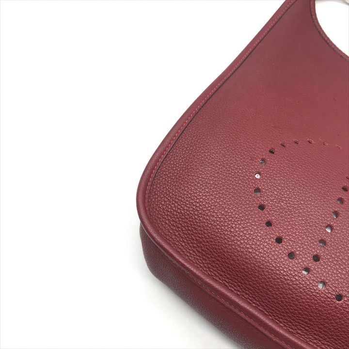 良品 HERMES エルメス エヴリン アン ボルドー シカクE刻印 ショルダー