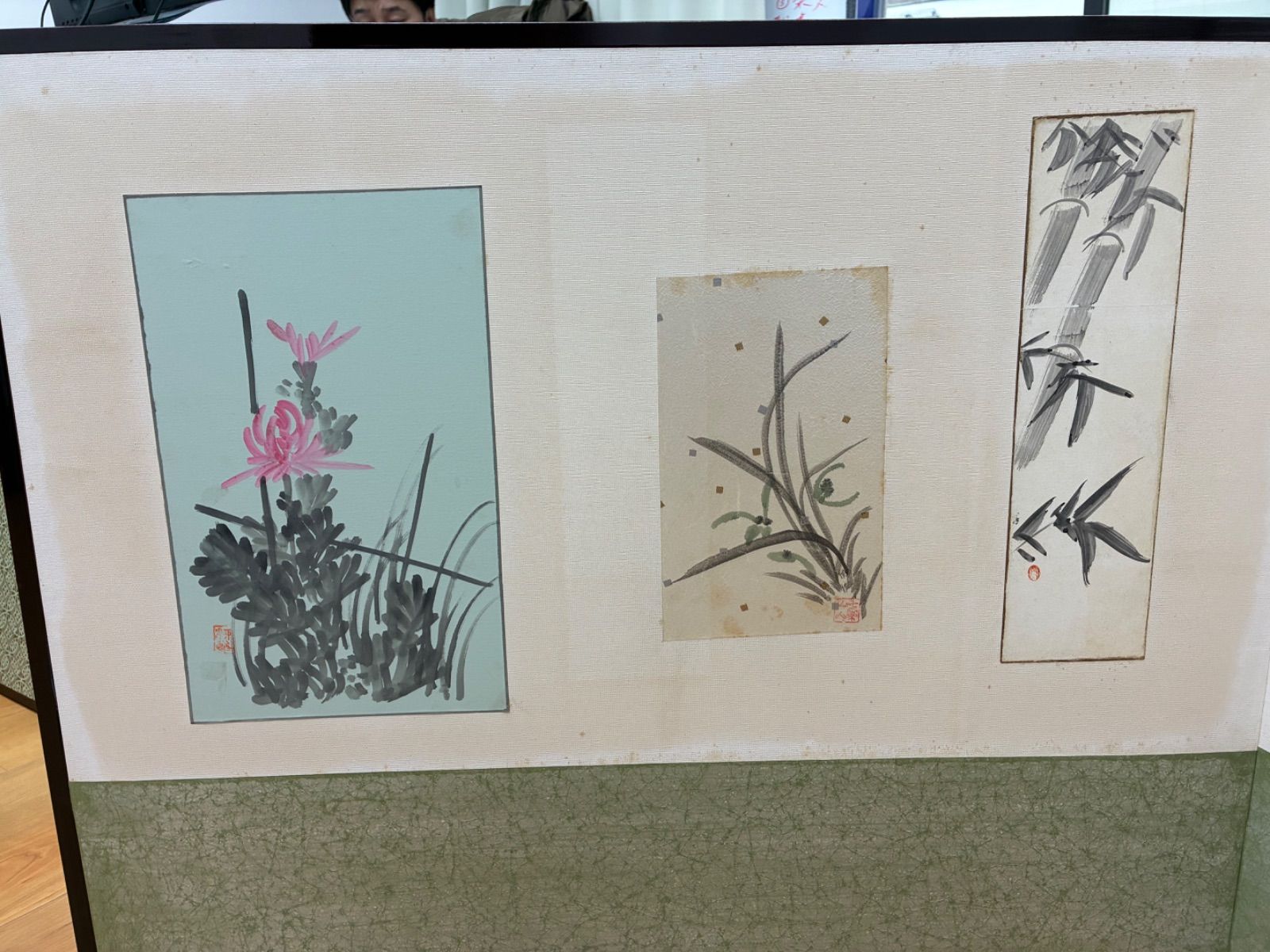 風炉先屏風 貼り込み