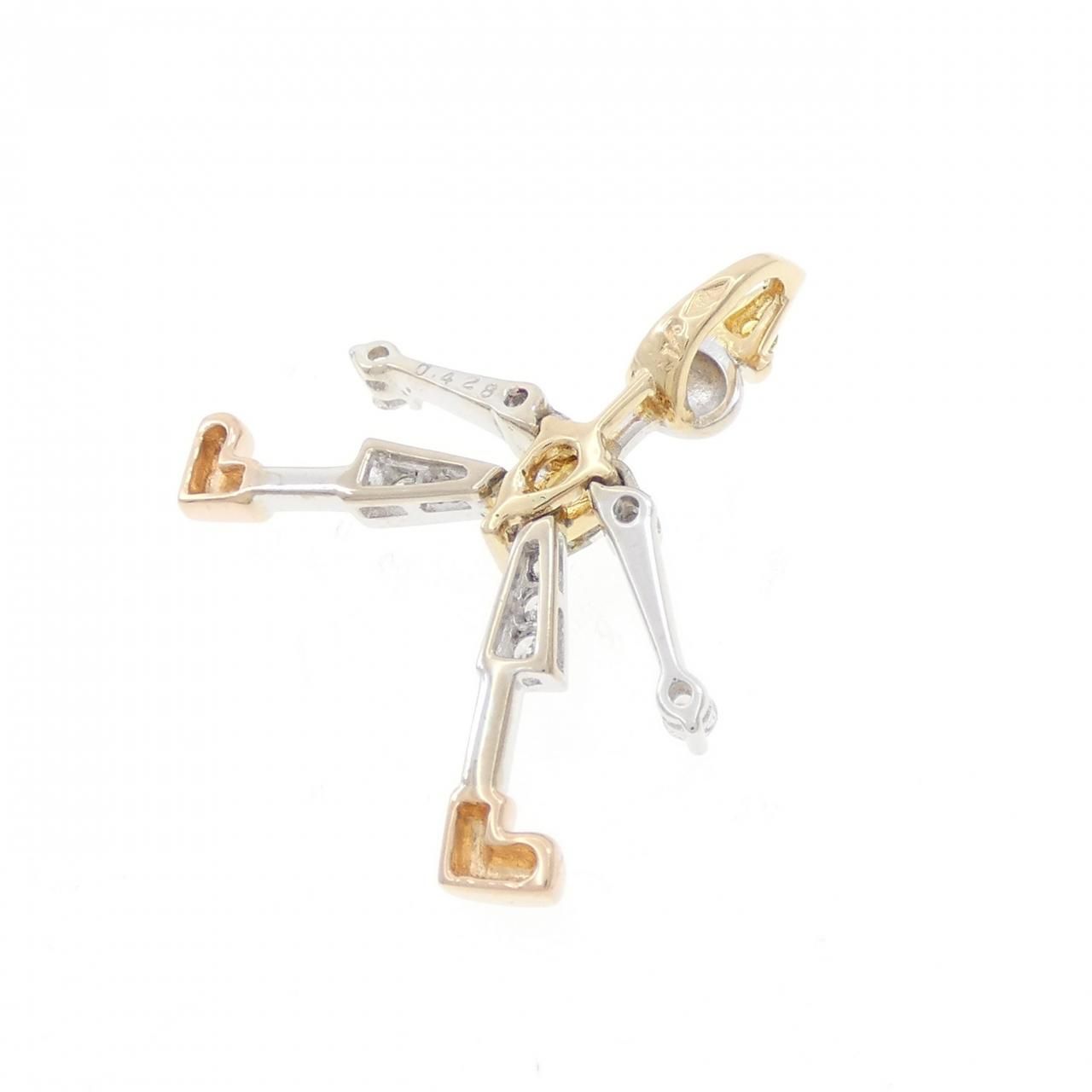 750スリー ダイヤモンド ペンダント 0.428CT