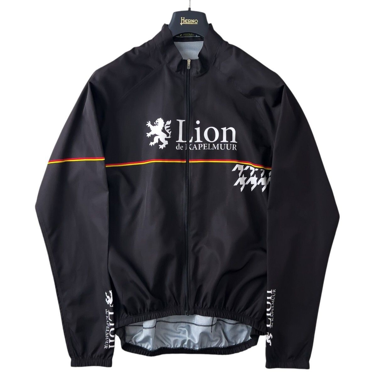 未使用級 Lion de KAPELMUUR リオン ド カペルミュール ウインドブレーカー ナイロン ジャケット メンズ WL 黒 サイクルウェア 撥水 軽量