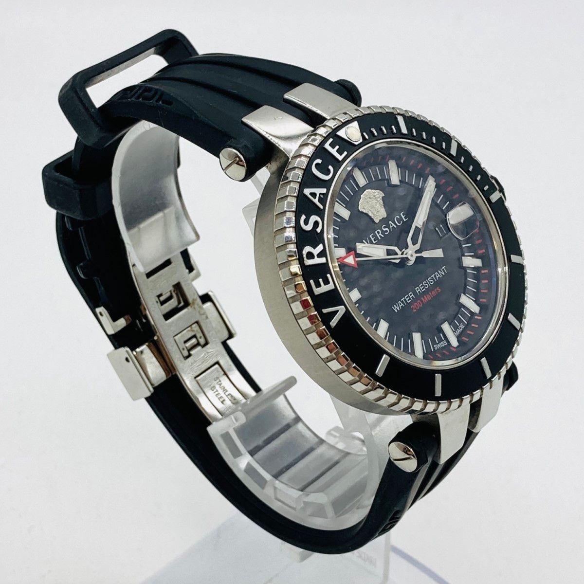 ◎◎VERSACE ベルサーチ V-RACE DIVER メンズ クォーツ 腕時計 箱・取 