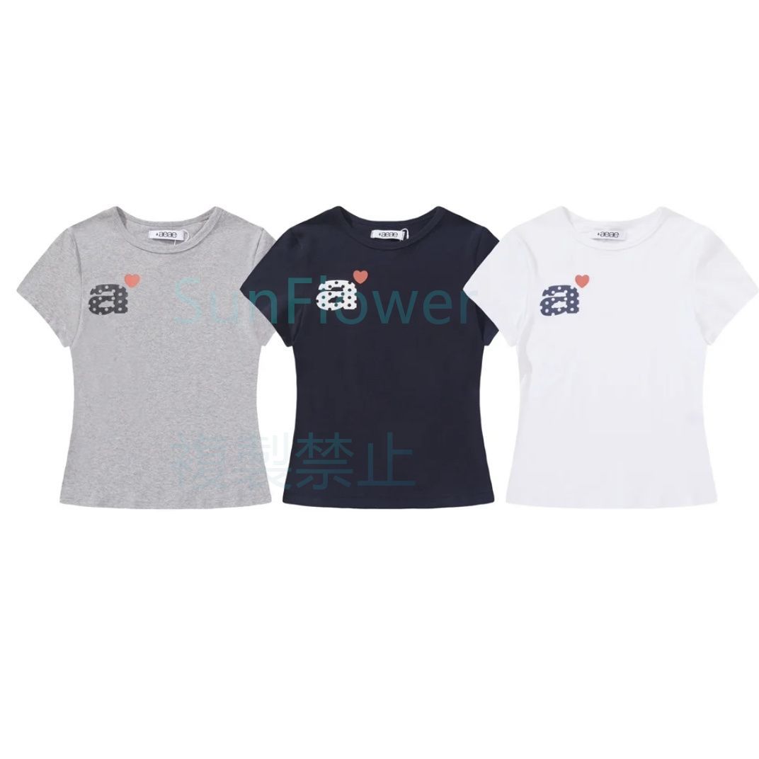 【3色選択可能】新品 AEAE DOT PK T-SHIRTS Tシャツ半袖 新店セール！韓国人気 ！AEAE フィット感のある Tシャツ