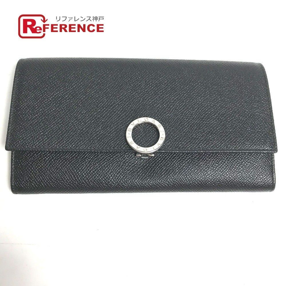 BVLGARI ブルガリ 長財布 ロゴクリップ レザー ブラック