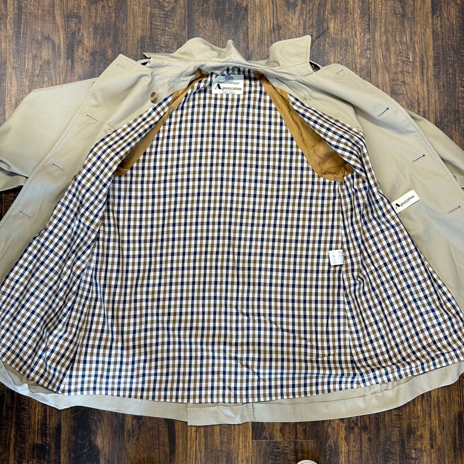 Aquascutum アクアスキュータム トレンチコート ハウスチェック - メルカリ