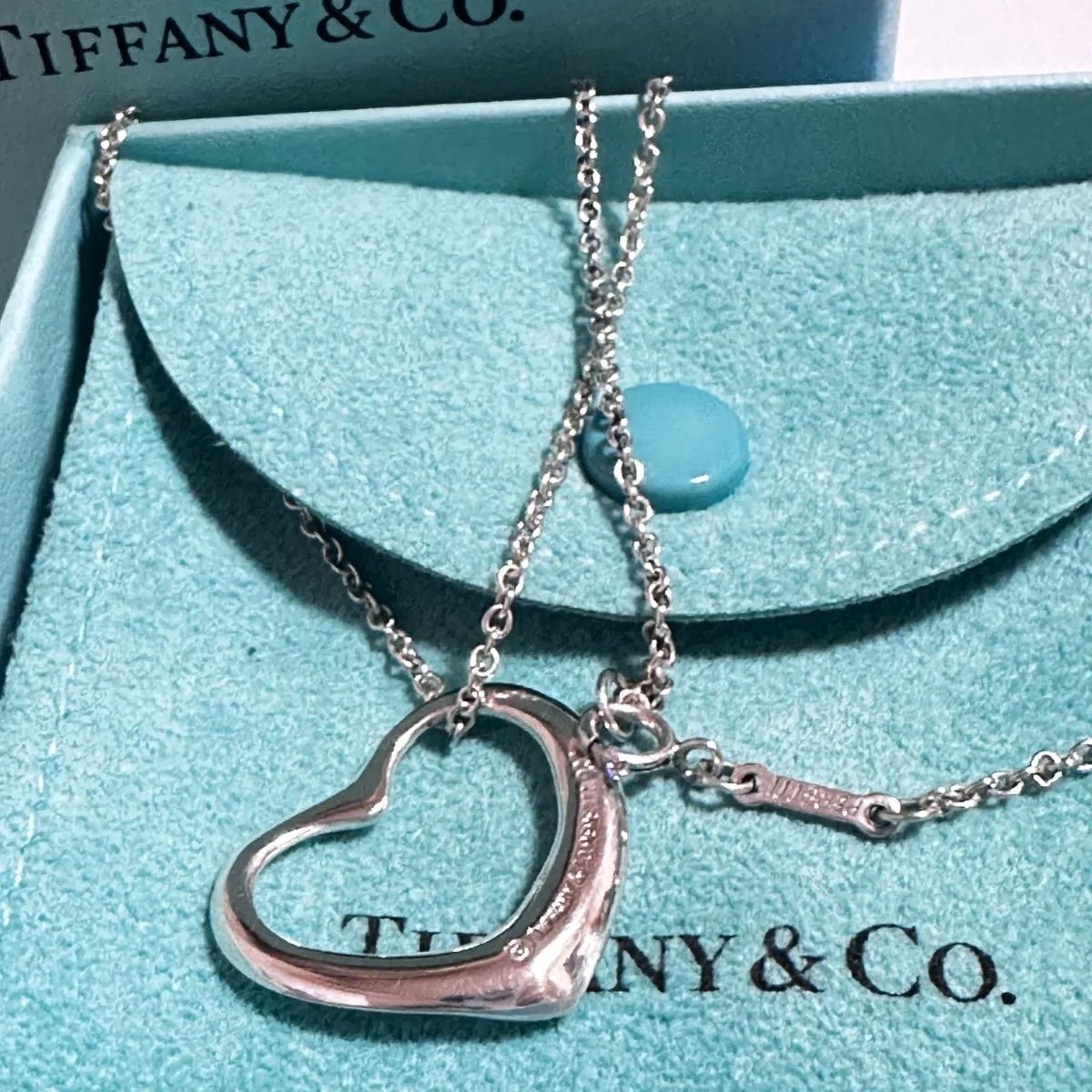 TIFFANY＆Co. ティファニーネックレス オープンハートＬ エルサペレッティ