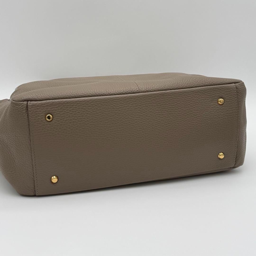 【極美品】ATAO ウィークデー トートバッグ ハーフショルダー グレージュ 極美品】ATAO ウィークデー トートバッグ ハーフショルダー