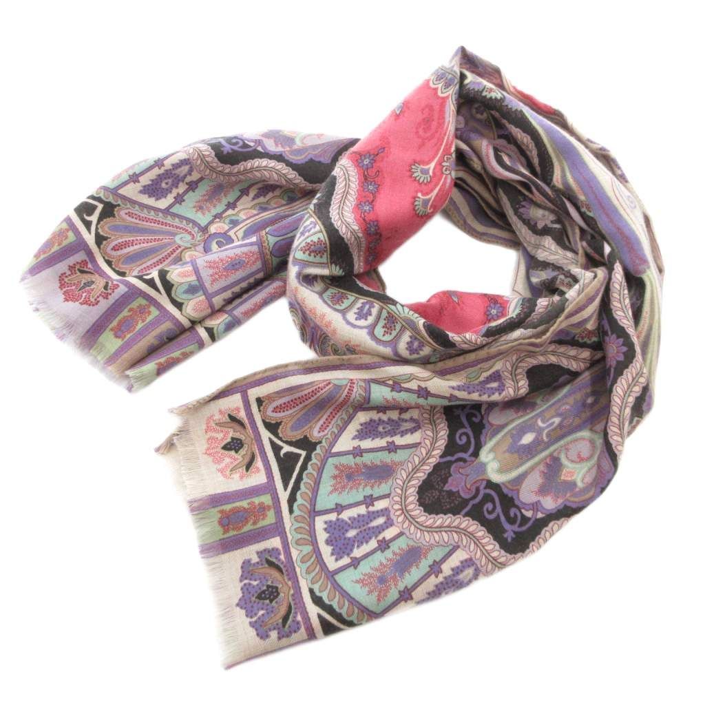 ETRO ペイズリー柄 ストール 紫 最終値下げ！ETRO ペイズリー柄