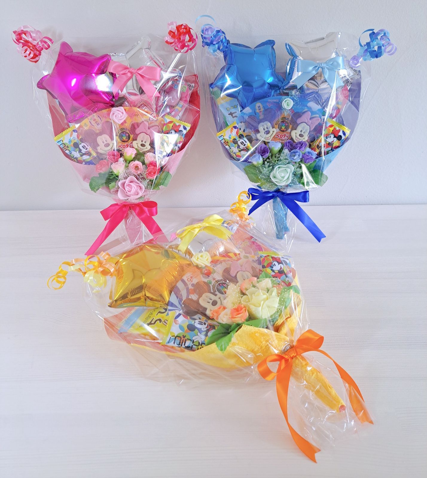 星バルーン入り♪お菓子ブーケ3点セット 誕生日・発表会 gift - メルカリ