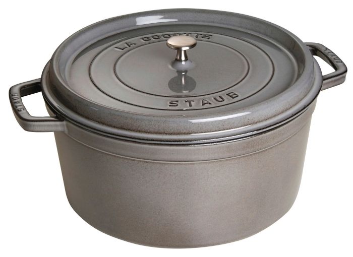 3営業日で発送 STAUB ストウブ ストウブ ピコ ココット ラウンド３４㎝ グレー RST4776