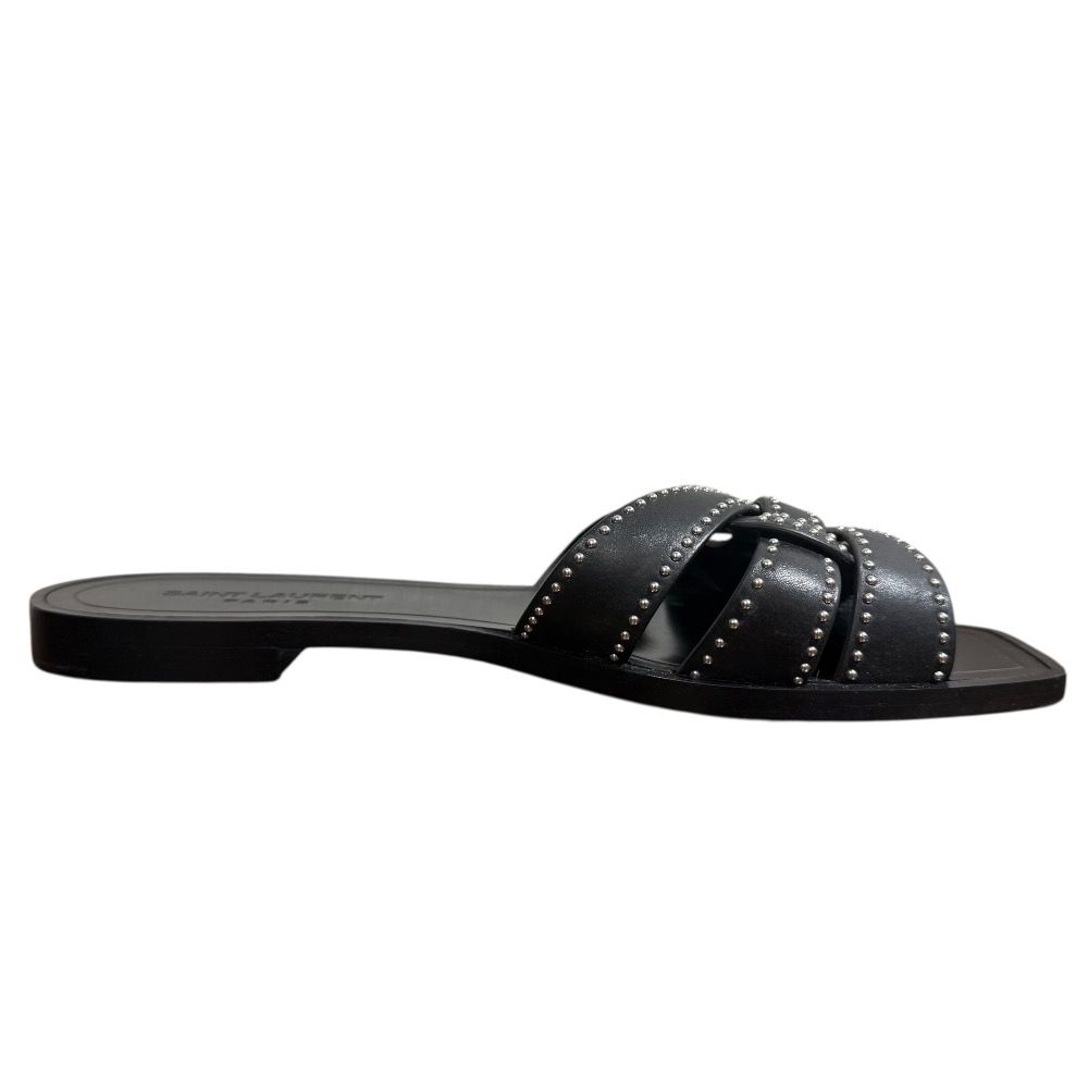 vintage サンローラン サンダル　37 美品 SAINT LAURENT PARIS サンローランパリ レザー スタッズ
