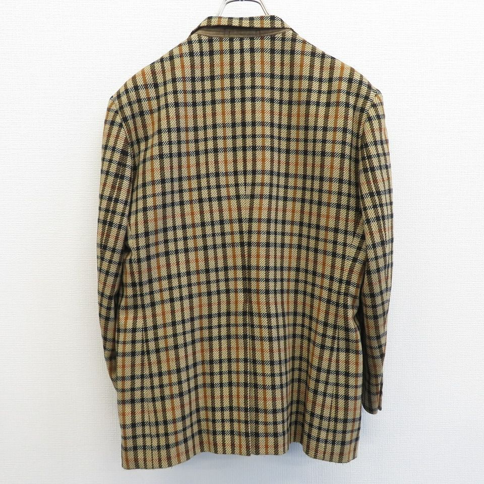 ダックス DAKS ジャケット テーラード チェック ロゴボタン