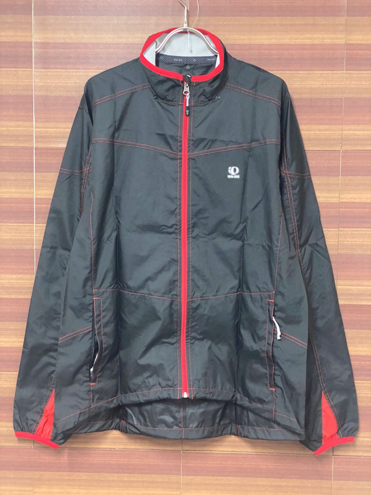 IQ012 パールイズミ Pearlizumi 防風 サイクルジャケット L ブラック レッド