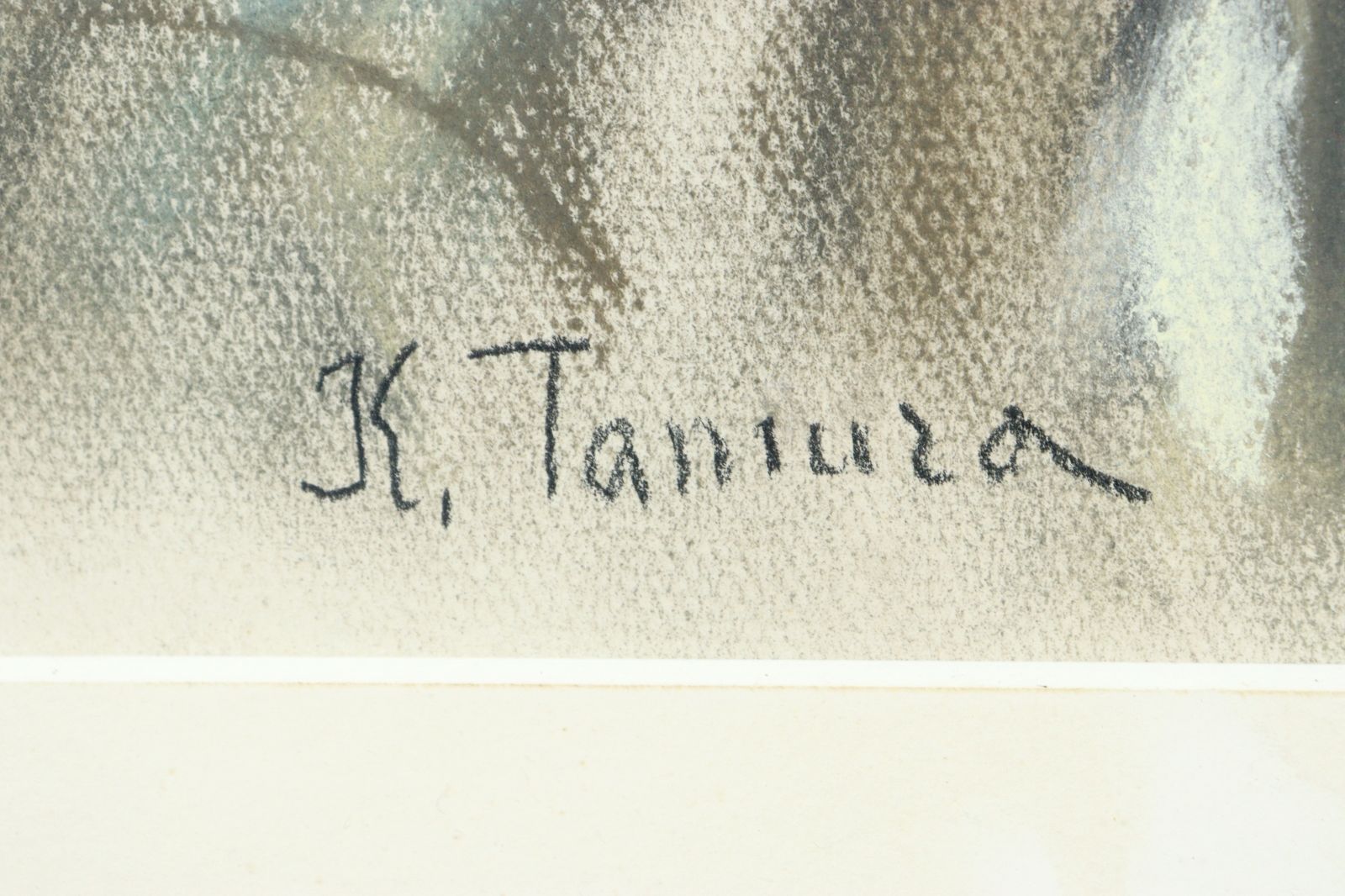 マルセイユの丘、ノートルダム・ド・ラ・ガルド寺院」 田村孝之助 肉筆