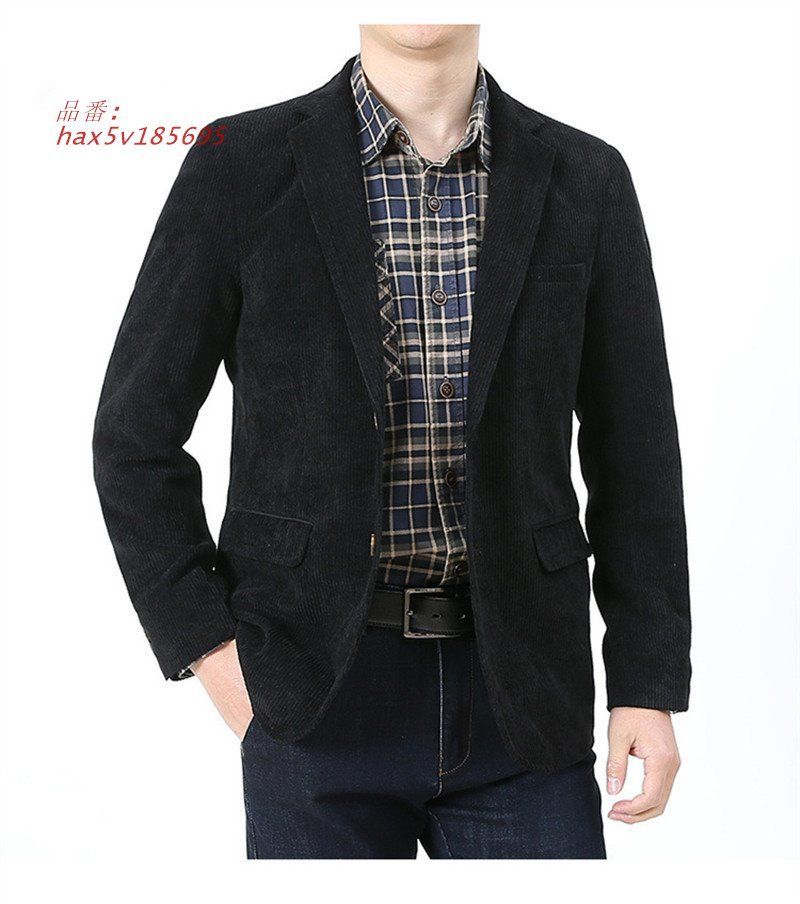 秋 テーラードジャケット メンズ 無地 コーデュロイ 綿 暖かい 秋冬 カジュアル こだわった着心地 保温 おしゃれ 無地 ビジネスジャケット hax5v185695