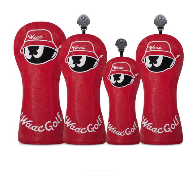 WAAC キャラクター風 ヘッドカバー 4点セット ゴルフ用 男女兼用モデル 人気 必至 即 可