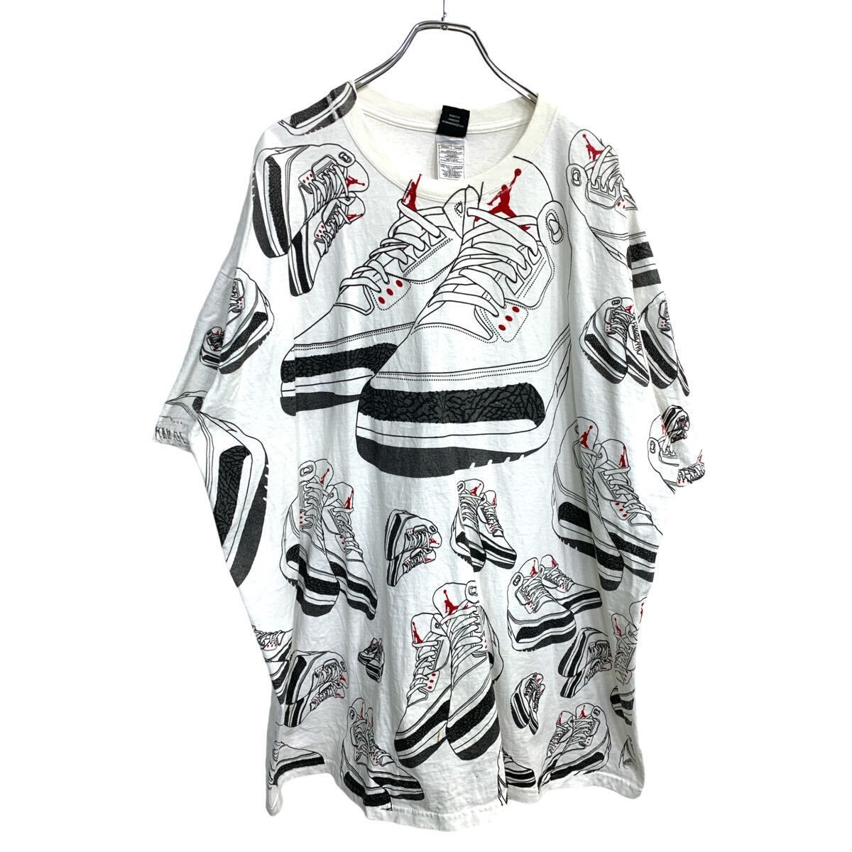 JORDAN 半袖 プリント Tシャツ 3XLサイズ ジョーダン ホワイト コットン 古着卸 アメリカ仕入 t2408-3250
