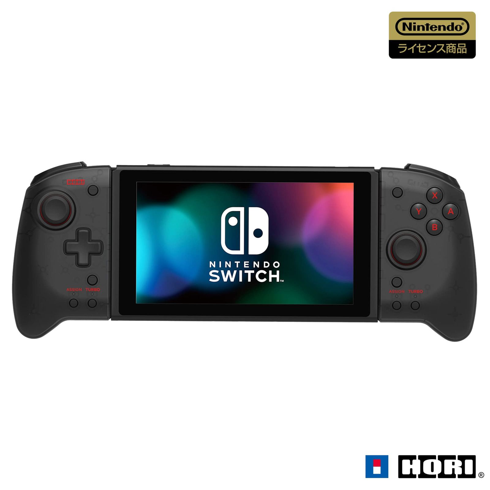 連射 連射ホールド機能搭載 任天堂ライセンス商品 グリップコントローラー for Nintendo Switch クリアブラック Nintendo Switch対応 クリアブラック コントローラーのみ