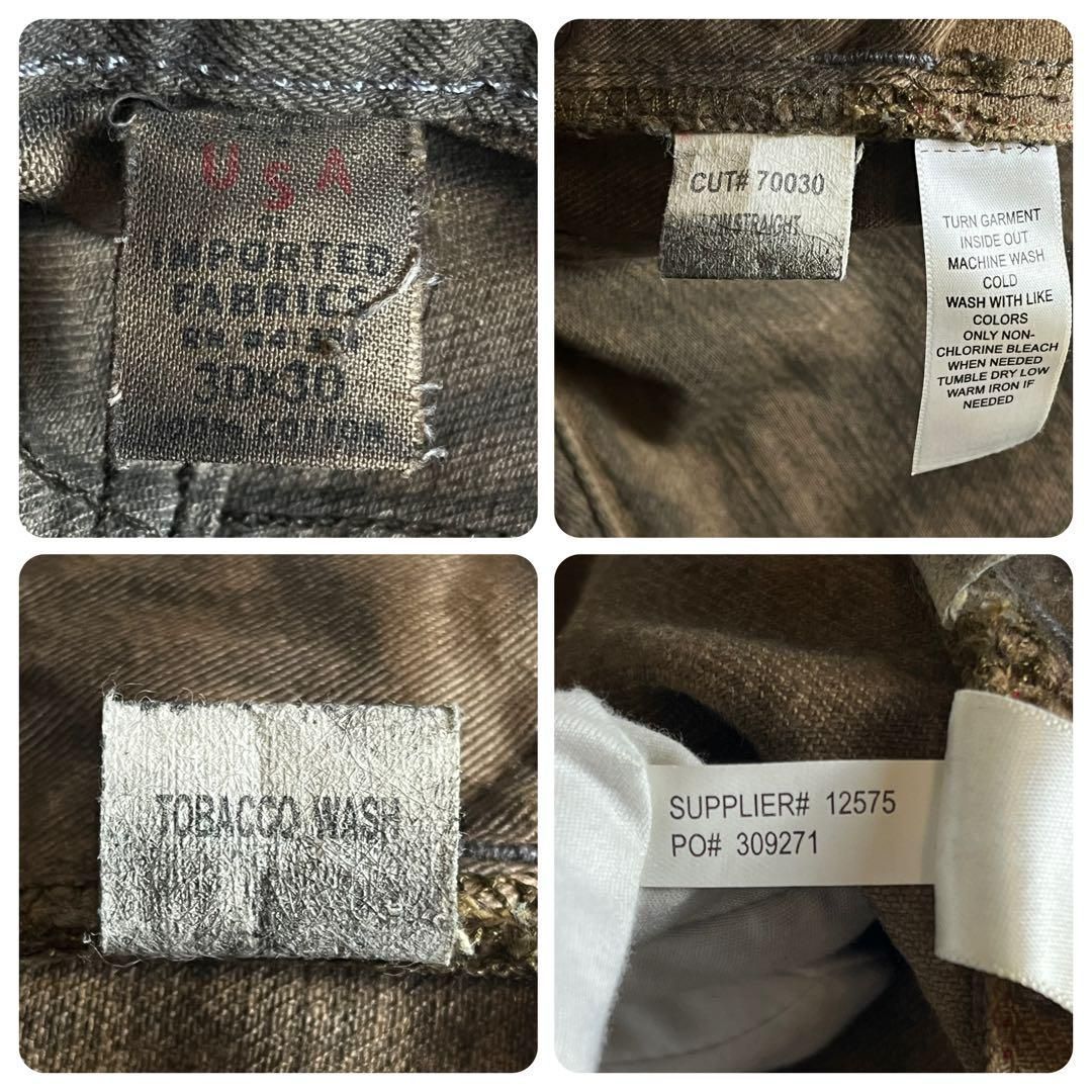RRL TOBACCO WASH デニムパンツ ローストレート ブラウン