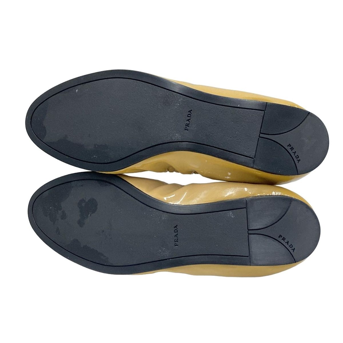 PRADA リボンバレエシューズ　金具ロゴ【37】フラットシューズ セール】プラダ PRADA PRADA バレエシューズ 1F794N 3A9S ダブル