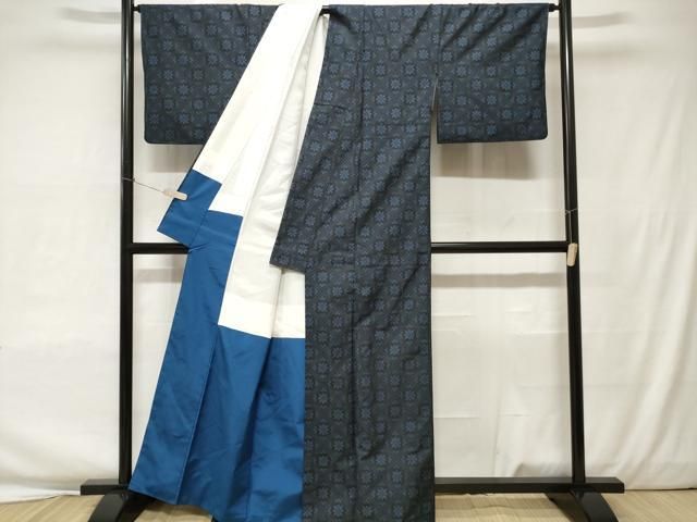 平和屋着物●本場縞大島紬　横縞　正絹　逸品　CAAQ9165vf 平和屋着物○本場縞大島紬 格子柄 正絹 逸品 CAAU9714vf 平和屋着物○