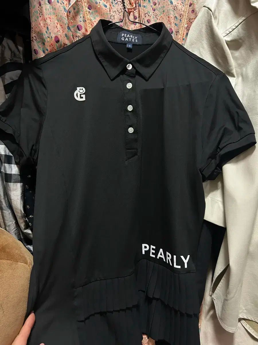 PEARLY GATES パーリーゲイツ 半袖Tシャツ プリーツ 2 ブラック