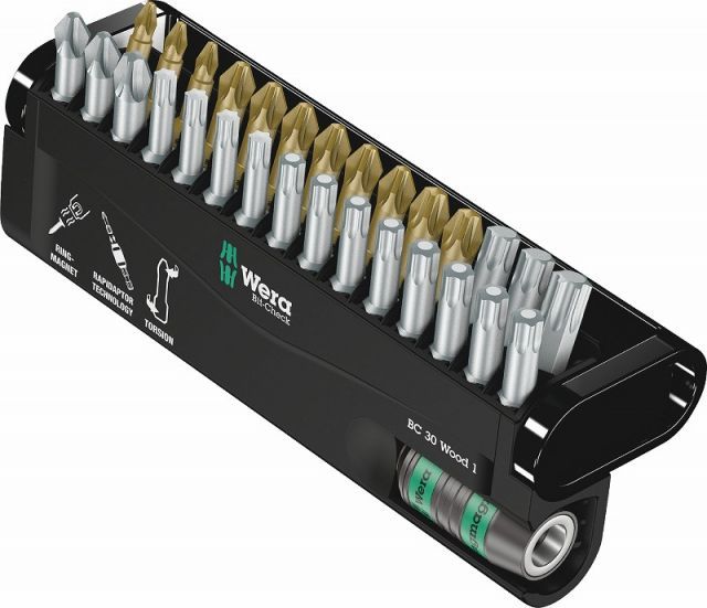 Wera1|4 ビットチェックビットセット 木工用1 30本組 Bit-Check 30 Wood1 057433