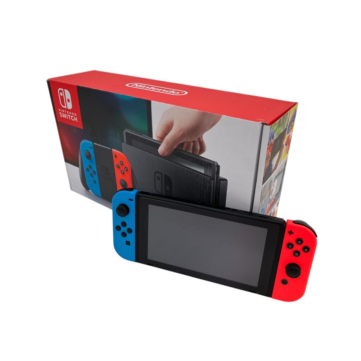 070 A） 〈中古品〉 ニンテンドーSwitch 本体 ネオン 〈動作確認済み