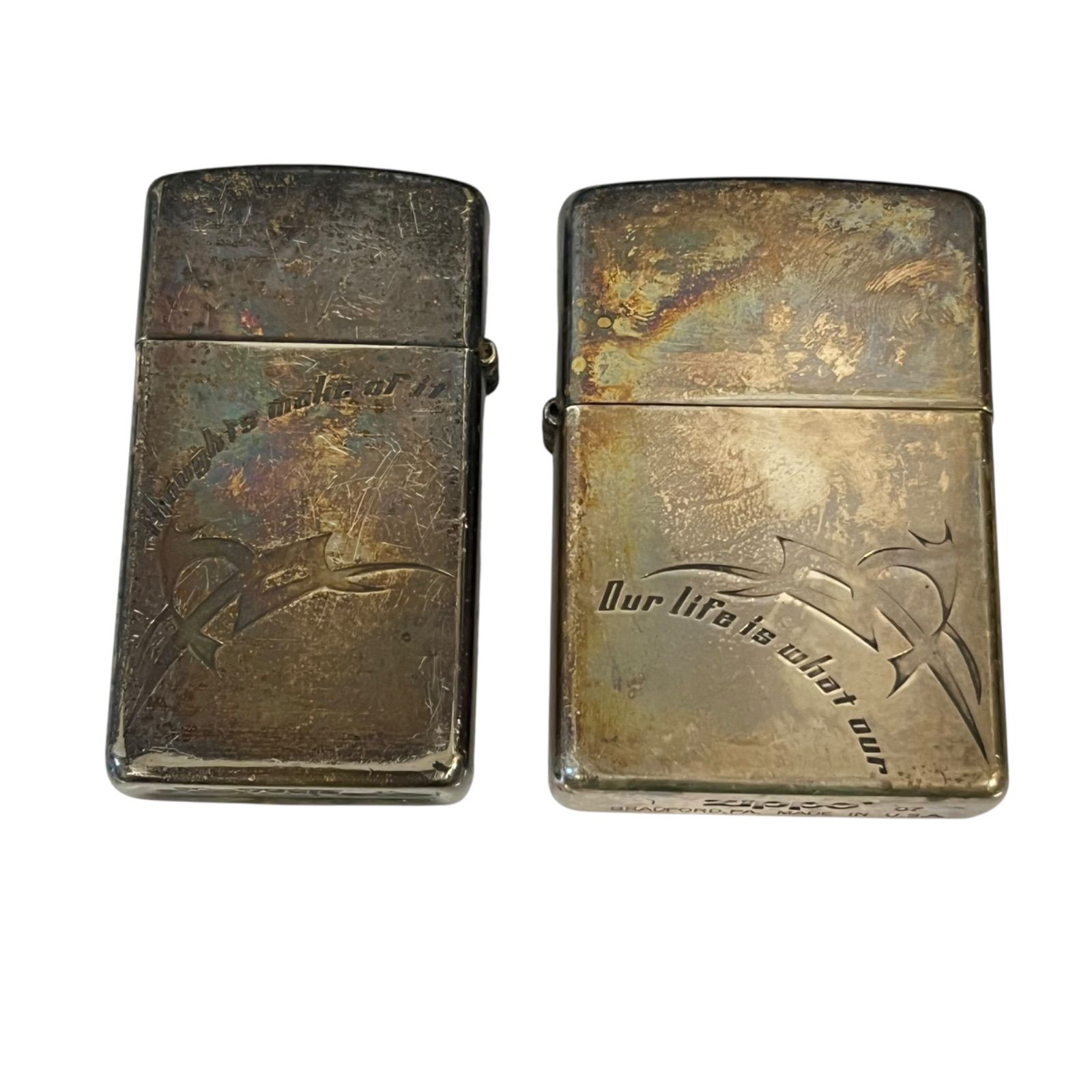 管31926】着火未確認☆Zippo ジッポーライター 2点まとめ オイル 管31926】着火未確認☆Zippo ジッポーライター 2点まとめ オイル