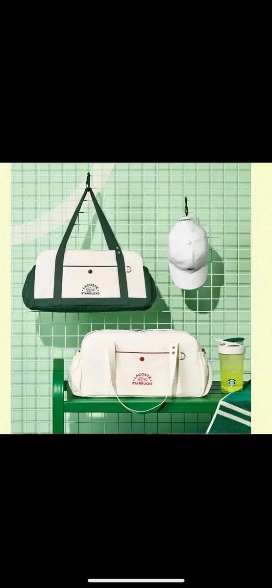 韓国 スターバックス LACOSTE ラコステ バッグ グリーン STARBUCKS