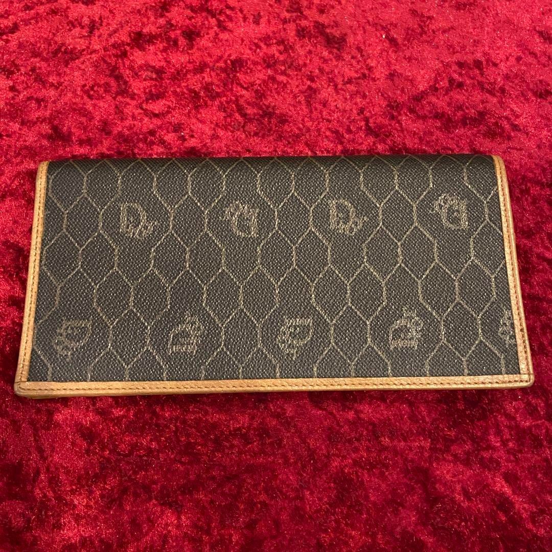 美品 vintage Dior クリスチャンディオール ハニカム柄 網模様 長財布 
