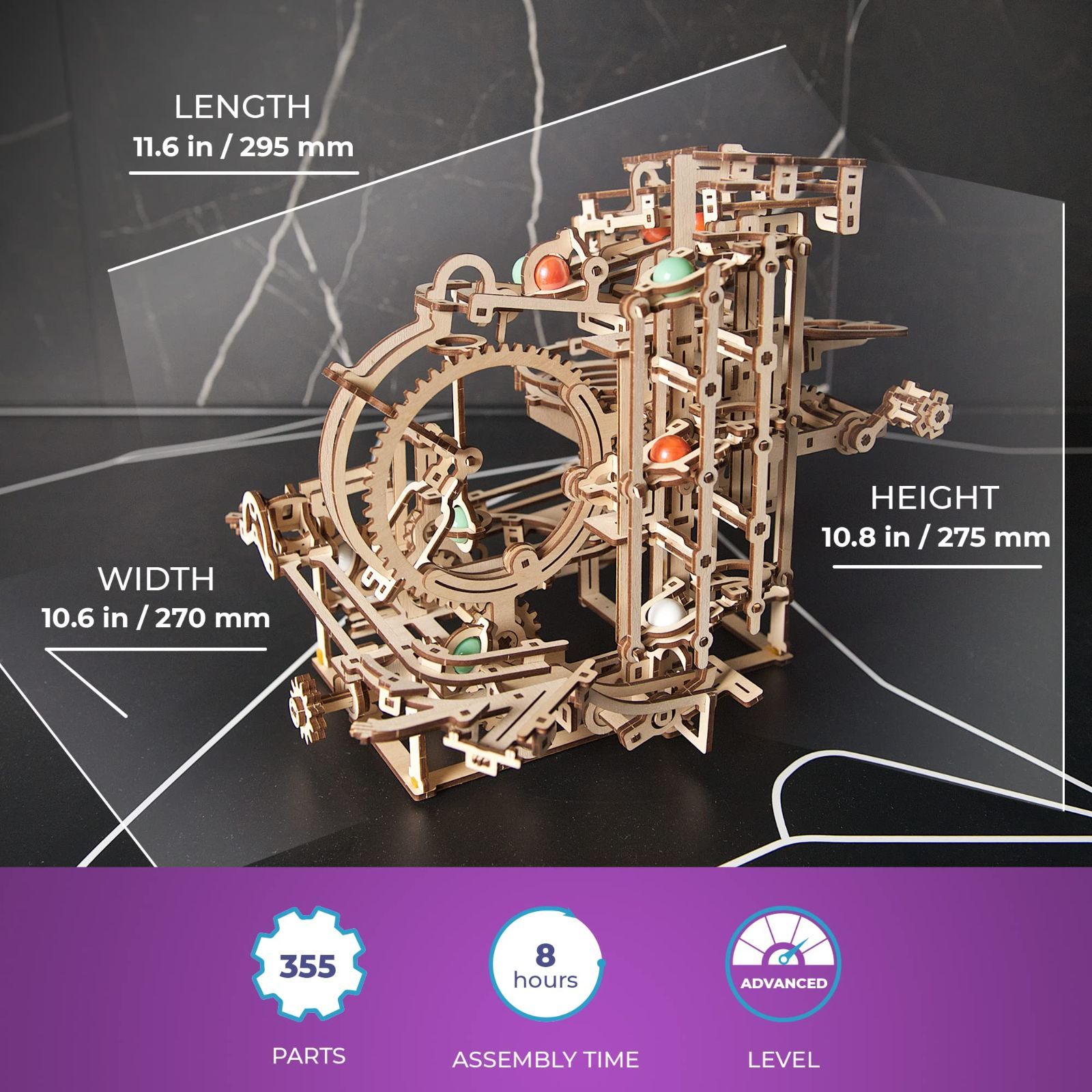 Ugears マーブルランステップホイスト70156 木製パズル 工作 模型 接着剤工具不要 大人 子供 WWW_STEELWINDOWSANDDOORS_COM