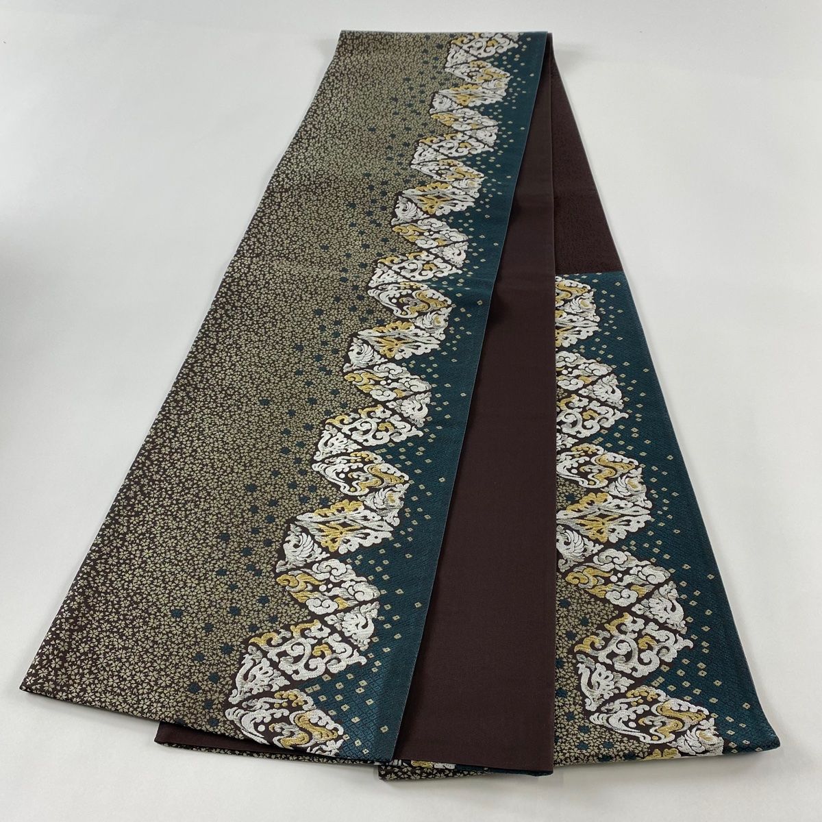 【超美品】蝶々 花柄 深緑 金糸 袋帯 袋帯 美品 名品 蝶 花鳥 金銀糸 深緑 六通 正絹 【中古】 - メルカリ