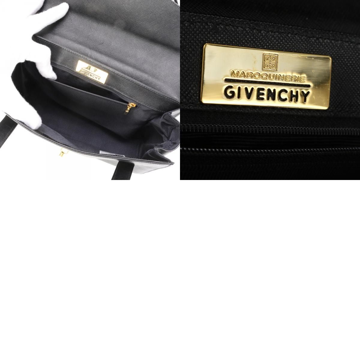 極美品 ジバンシー ハンドバッグ レザー 本革 光沢◎ ブラック 極美品