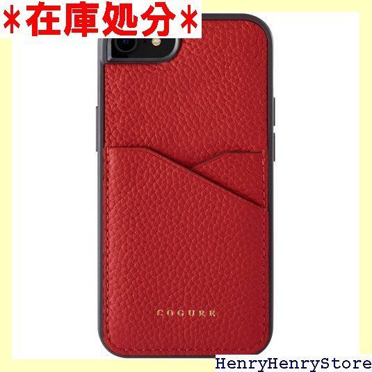 COGURE コグレ iPhone SE 第3|2世代 |8|7 ケース 本革 シュリンクカーフレザー カード入れ シンプル おしゃれ ギフトボックス付き COPC2 レッド 1227