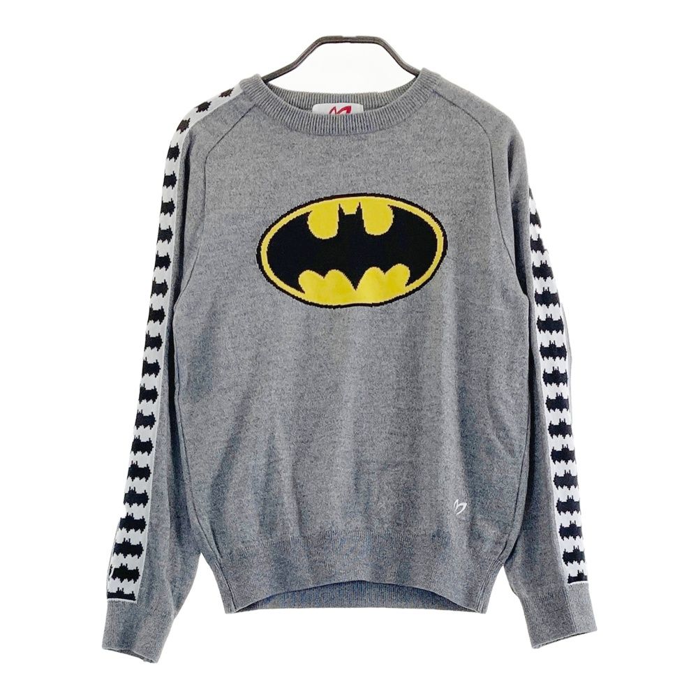 サイズ：0 MASTER BUNNY EDITION マスターバニーエディション ×BATMAN ウール混 長袖 ニットセーター  グレー系 [240101533436] ゴルフウェア レディース ストスト