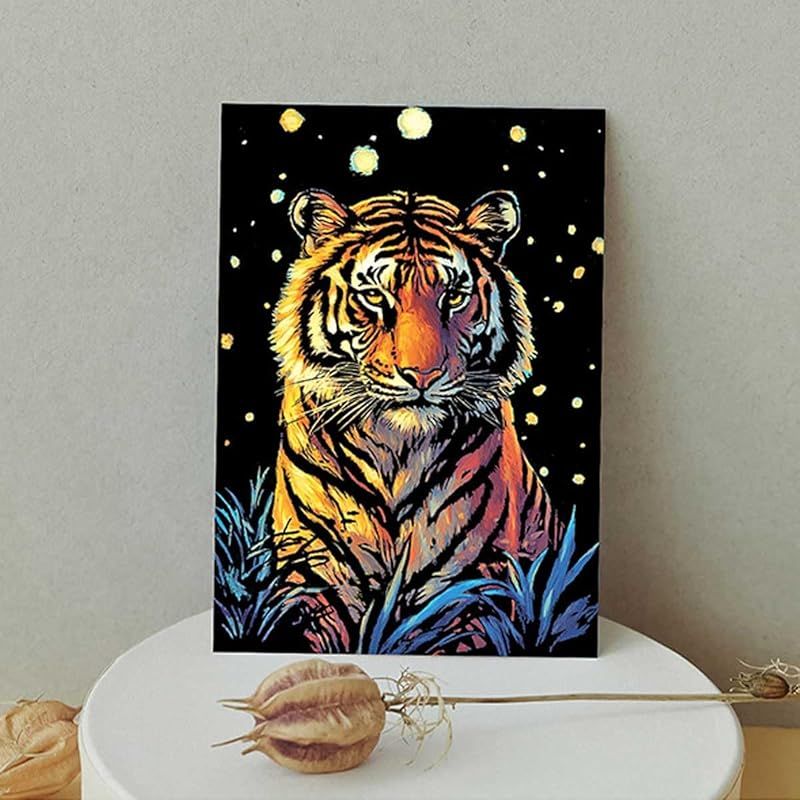 スクラッチアート 8枚セット20*14cm A5 サイズ 夜光 スクラッチアート