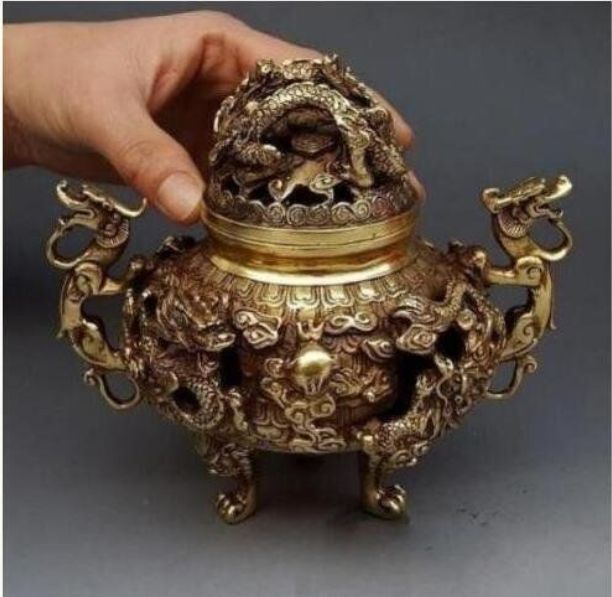 香炉|竜|銅器|銅製品|置物|装飾品|工芸品|風水|財運
