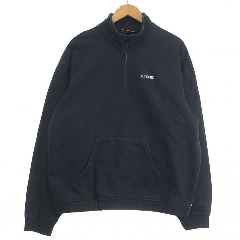 【中古】Supreme Cross Harf Zip Sweatshirt M ブラック シュプリーム[10]