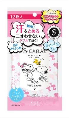 まとめ買い-72点セット エスカラット薬用デオドラントパウダーシートシャボン１２ 制汗剤 デオドラント