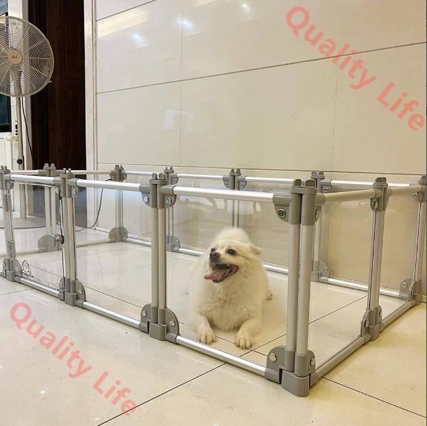 ペットフェンス ペットサークル ペット サークル 扉付き 滑り止めシールが付き DIY 透明 柵 犬 猫 赤ちゃん ペット用品 侵入防止 室内 高さ91 10CM USTAUSTRALIA_COM_AU