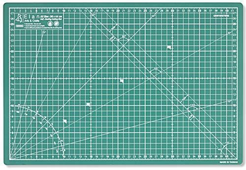 A3 Elan カッターマット 手芸用品 両面仕様 A3 44 x 30cm 緑 カッティングマット 家庭用 業務用 カッティングマット