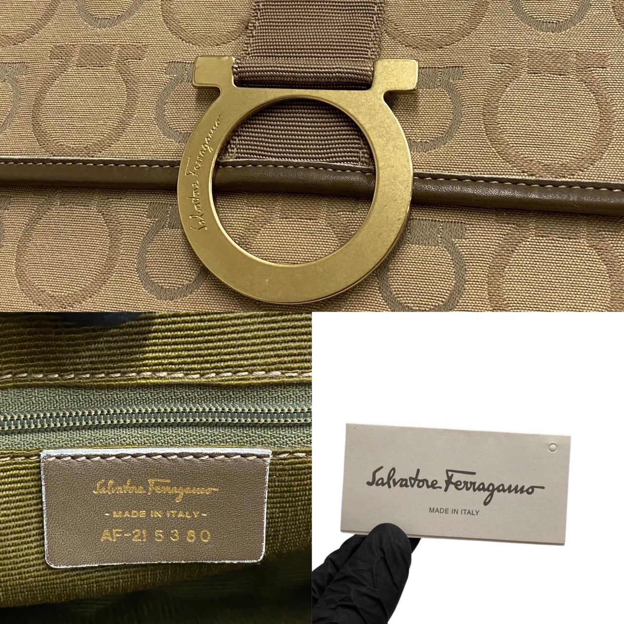 極 美品 保存袋付 Salvatore Ferragamo サルヴァトーレ フェラガモ 