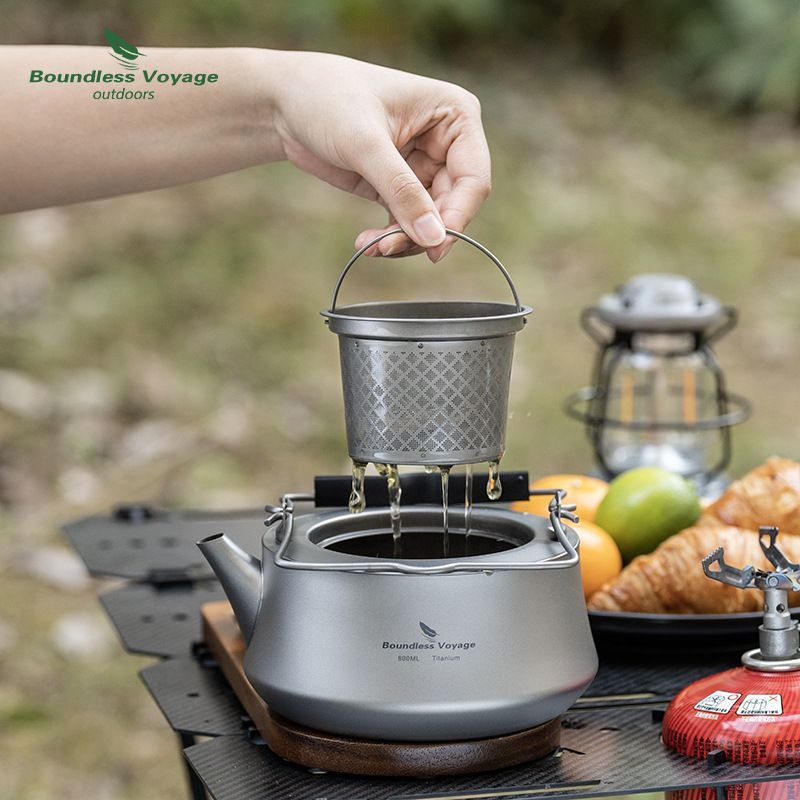 BBQ スポーツ・アウトドア iBasingo 1.4L 超軽量 チタンやかん