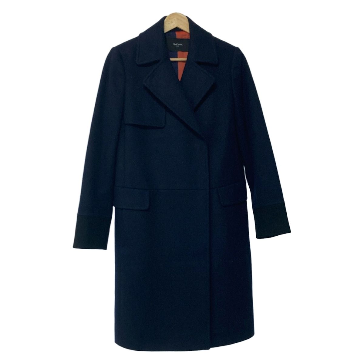 PaulSmith BLACK ポールスミスブラック コート サイズ38 M レディース - ダークネイビー×黒 長袖|秋|冬