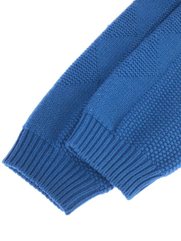 VAINL ARCHIVE / フレンチメリノウールケーブルニット/M/ウール/ブルー/無地/VASN22006 VAINL ARCHIVE ヴァイナルアーカイブ 22AW フレンチメリノウールニット