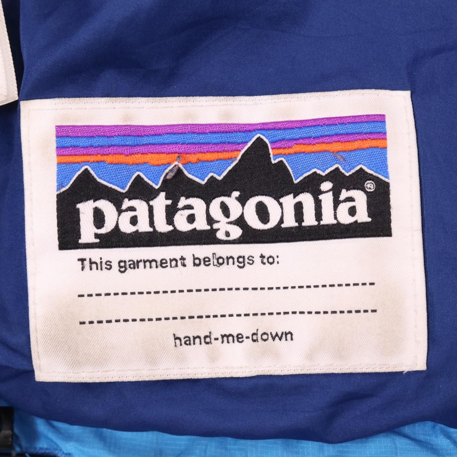 00年代 patagonia パタゴニア ナノパ ジャケット アウトドア ブルー (ユース XXL) 中古 古着 A1046