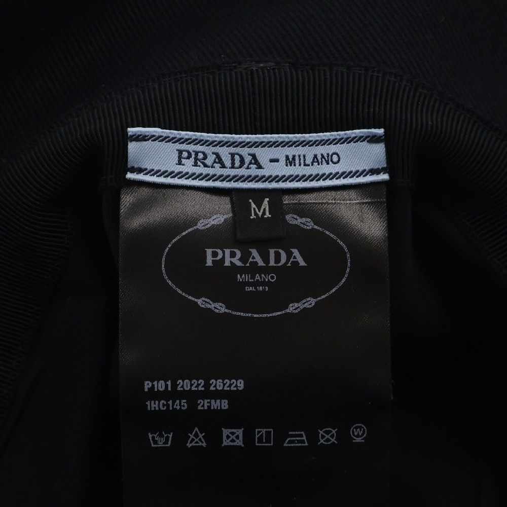 PRADA (プラダ) Drill hat トライアングルロゴ フリンジ ドリル ハット