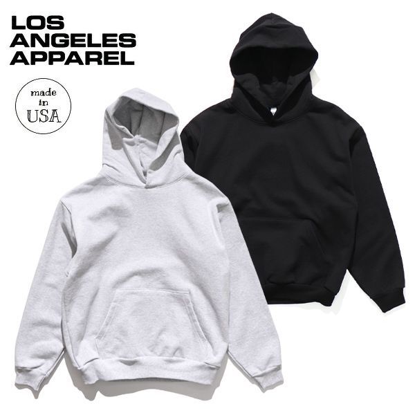 ロサンゼルスアパレル Los Angeles Apparel HF 09 Heavy Fleece Hoodie Piece Dye フーディー パーカー 長袖 裏起毛 ピースダイ コットン ユニセックス ロスアパ
